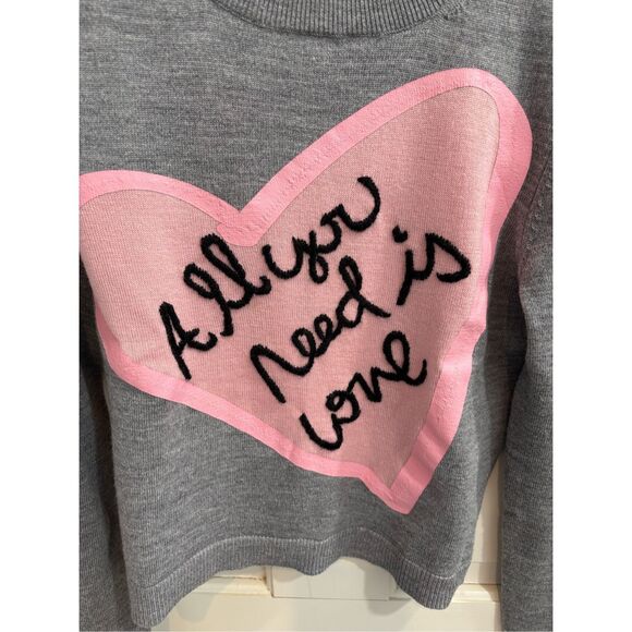 Alice + Olivia “Nikia” Beatles All You Need Is Love Sweater size small - Picture 3 of 3